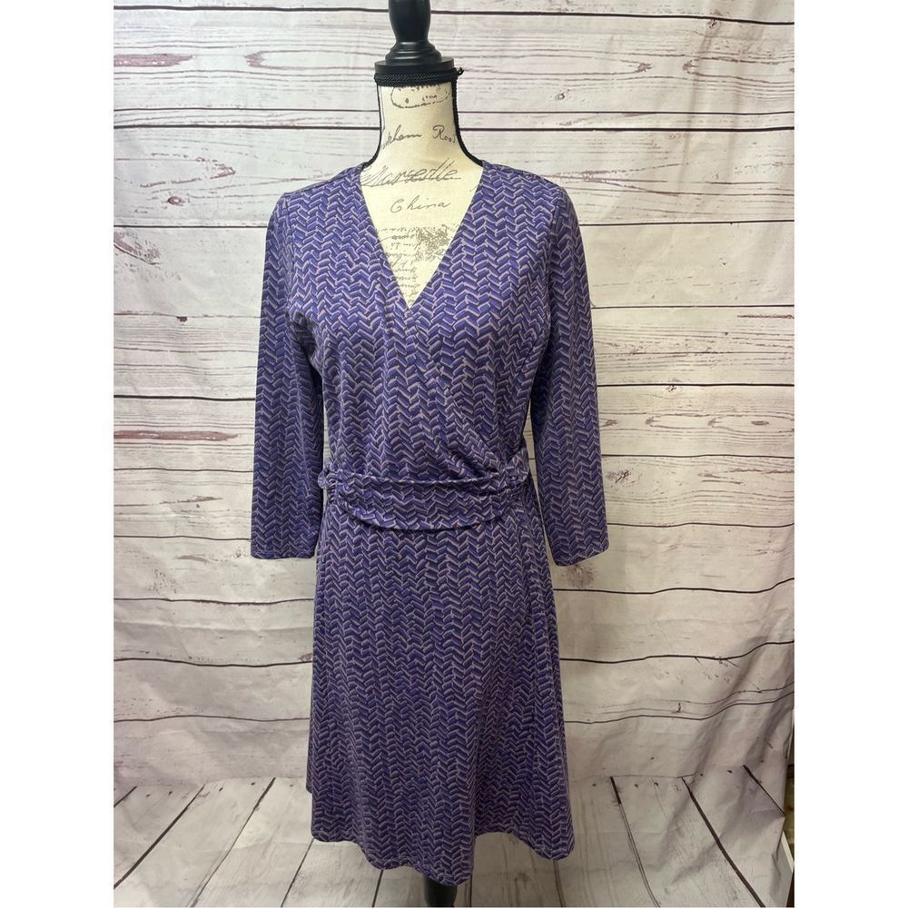 Lands end size medium purple pullover dress 38‎ inches long